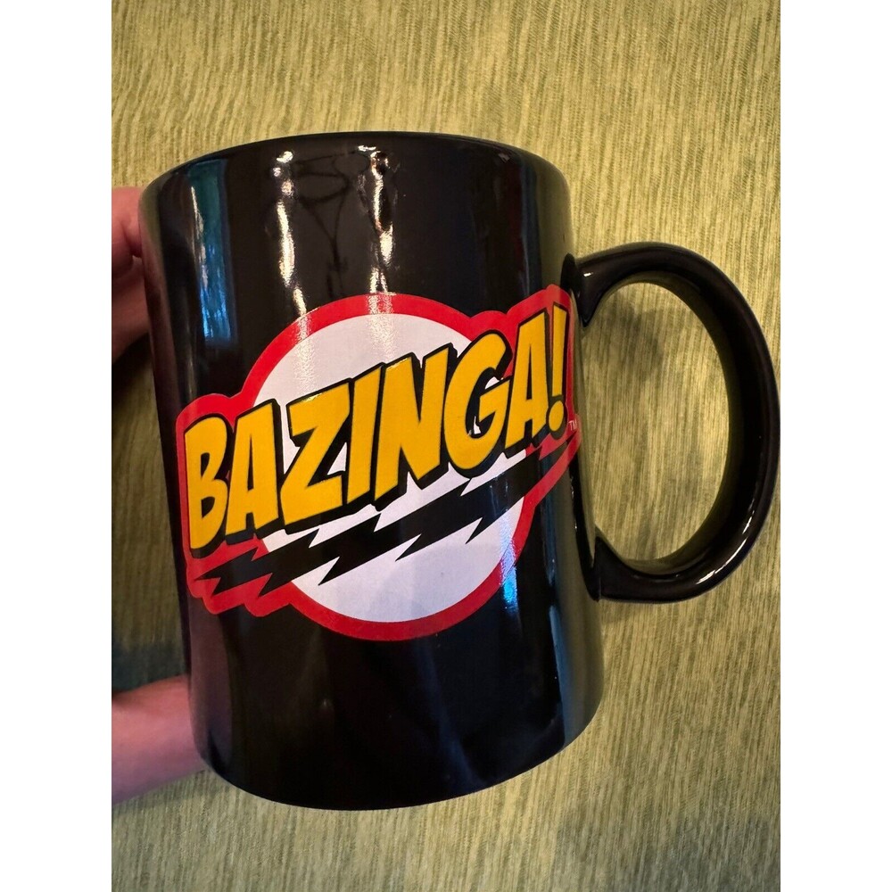 Bazinga Coffee Mug Cup‎ Big Bang Theory Sheldon Cooper Warner Brothers NWOT